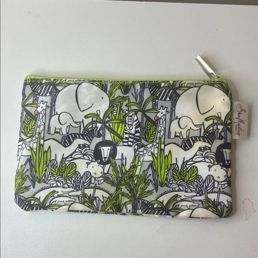 Shea Moisture Jungle Safari Print Zippered Makeup Pouch